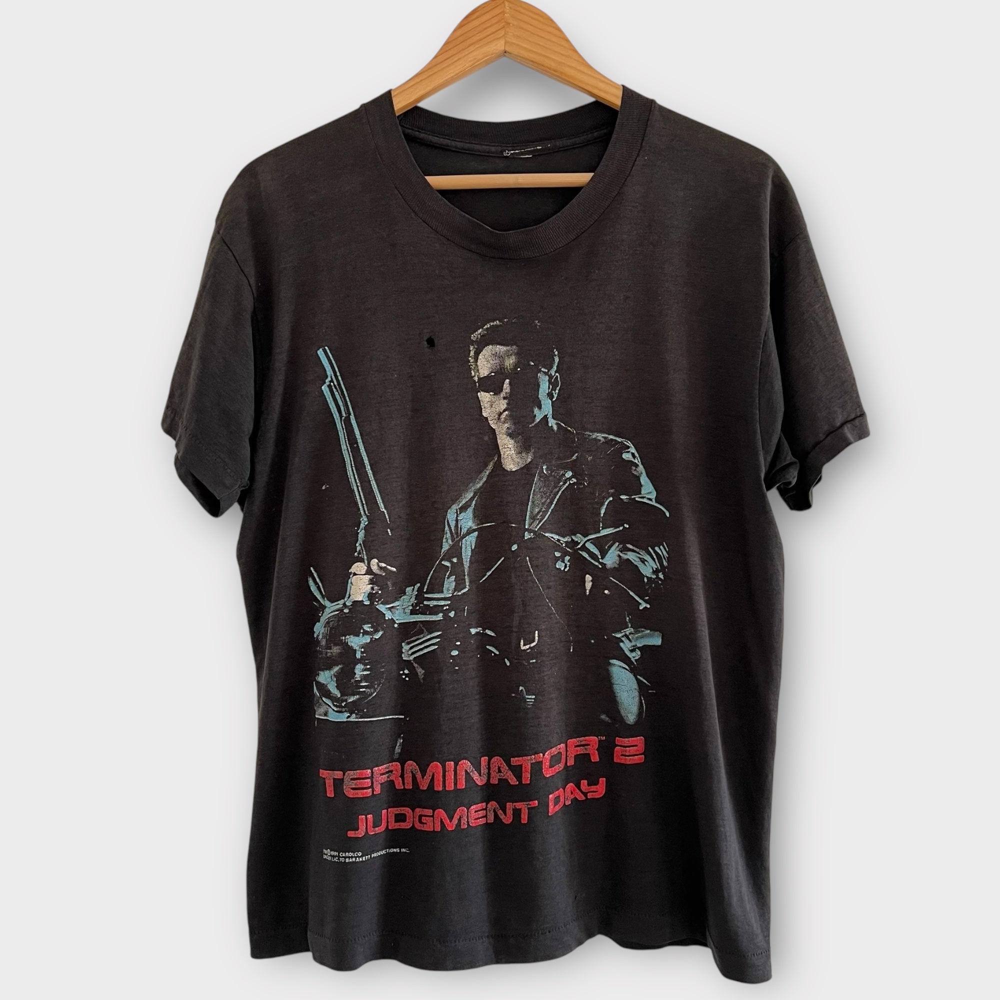 1991 Terminator 2: Judgement Day Vintage Movie Promo Tee Shirt Arnold Schwarzenegger