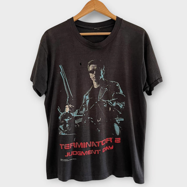 1991 Terminator 2: Judgement Day Vintage Movie Promo Tee Shirt Arnold Schwarzenegger