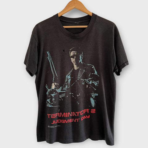 1991 Terminator 2: Judgement Day Vintage Movie Promo Tee Shirt Arnold Schwarzenegger