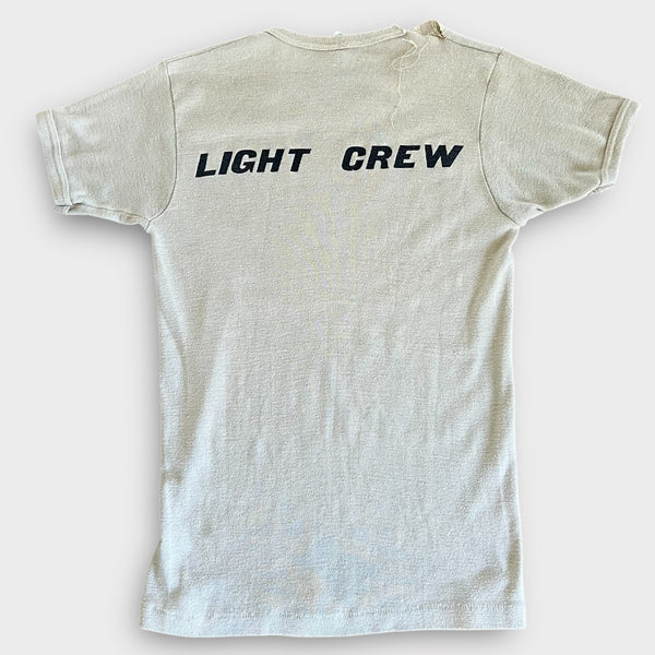 1976 Aerosmith Live at the Boston Garden Lighting Crew Vintage Concert Tee Shirt