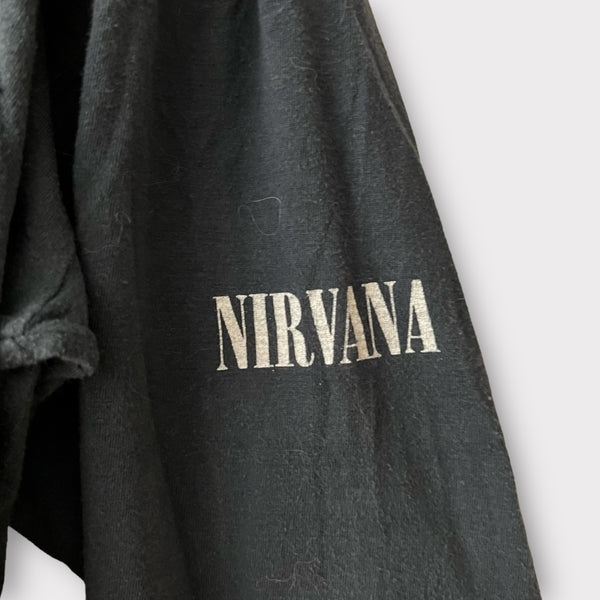 1990 Nirvana "Vestibule" Sub Pop Bleach Era UK Tour Vintage Long Sleeve Tee Shirt