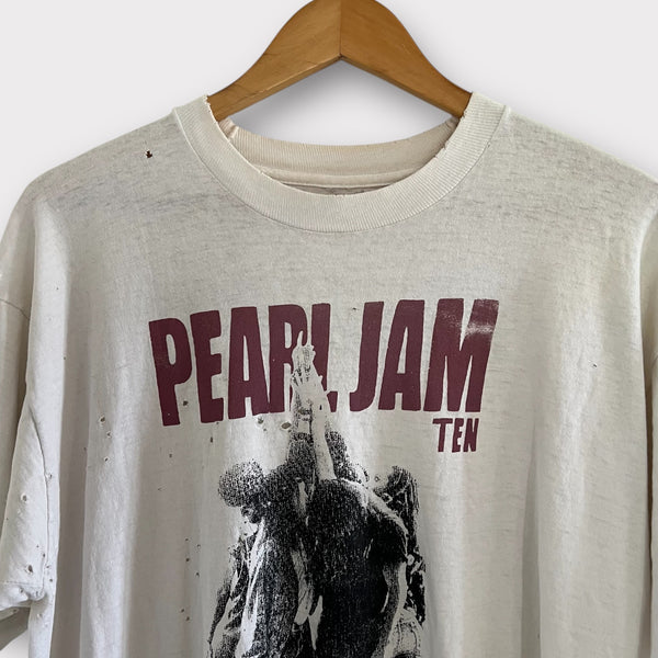 1991 Pearl Jam "Ten" Vintage Band Promo Tee Shirt