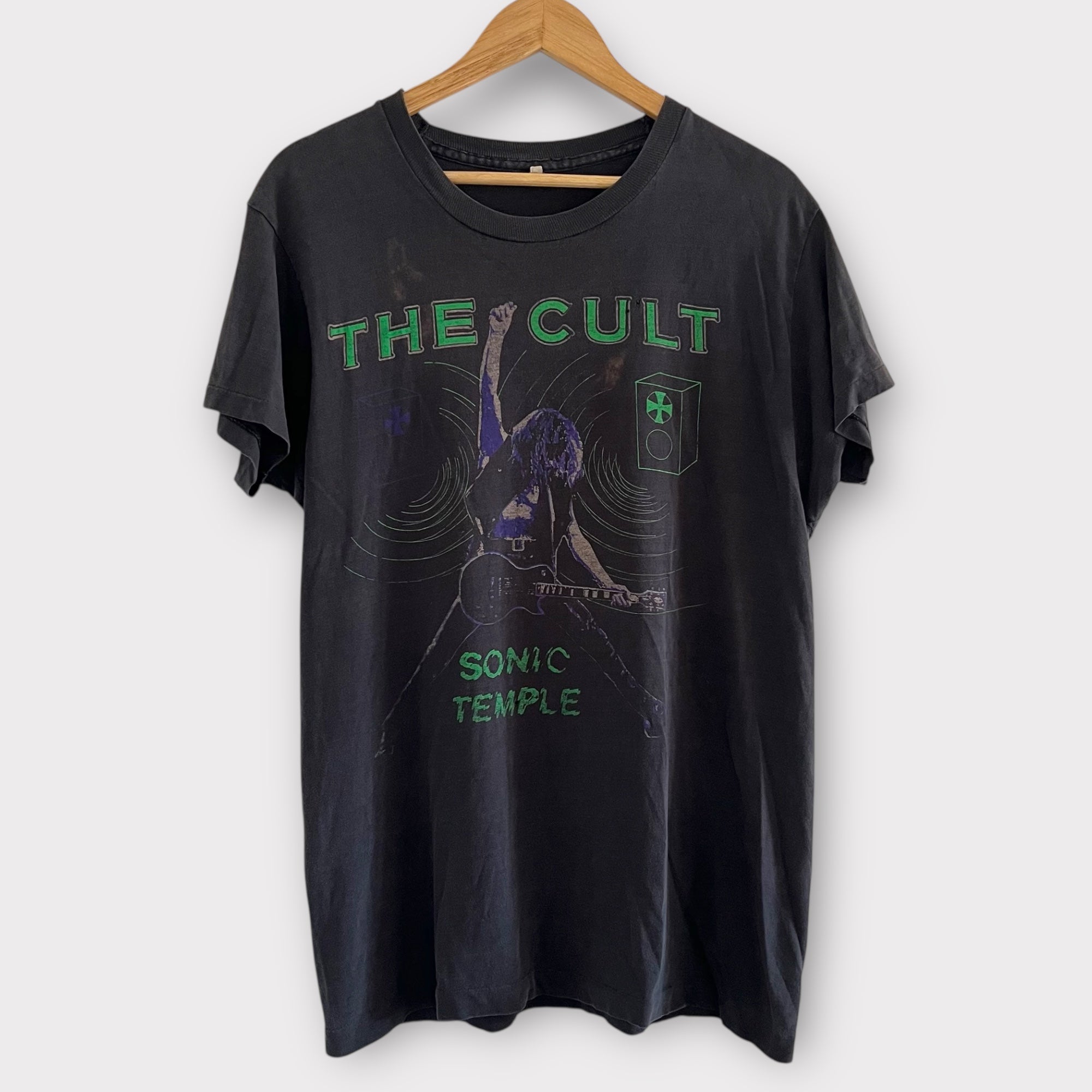 1989 The Cult "Sonic Temple"  (Opening For Aerosmith) European Tour Vintage Band Tee Shirt