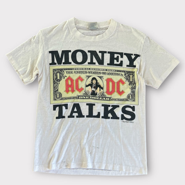 1988 AC DC "Money Talks" Vintage Tour Band Tee Shirt