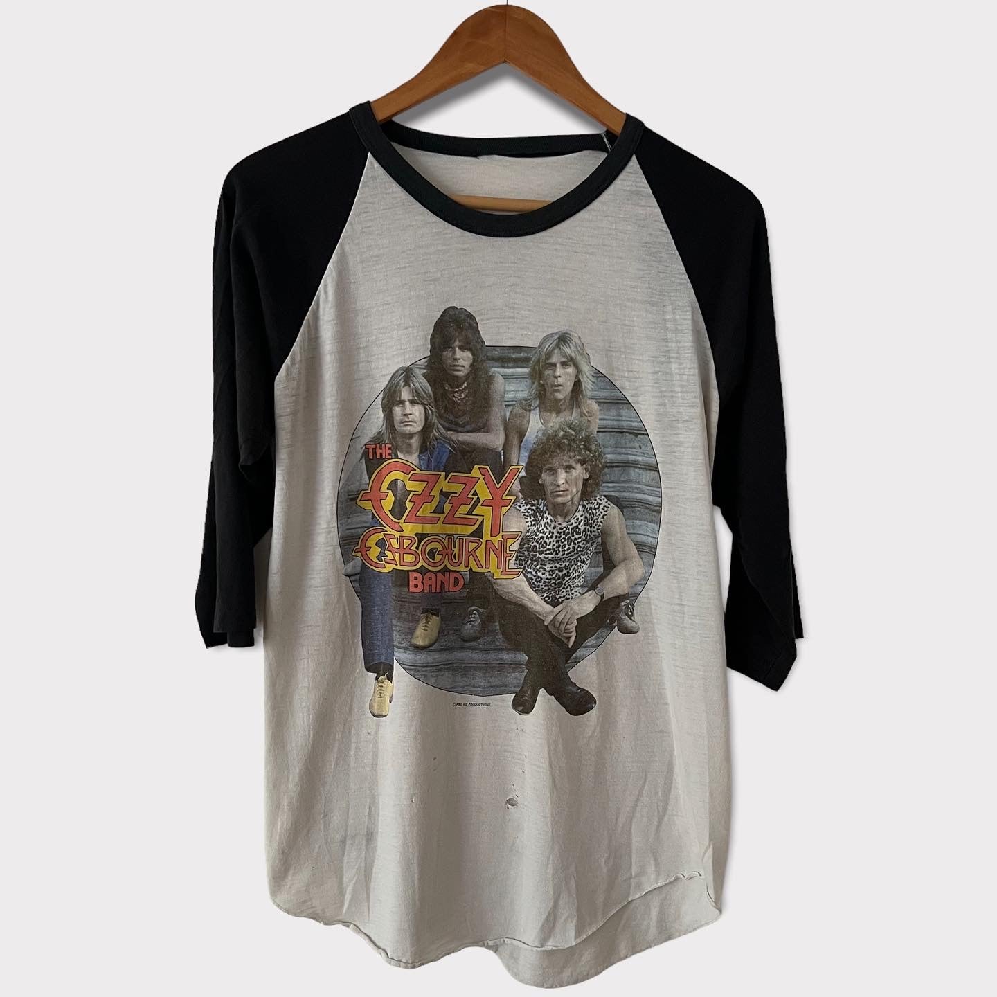 1982 Ozzy Osbourne Vintage Tour Raglan Tee Shirt – Zeros Revival