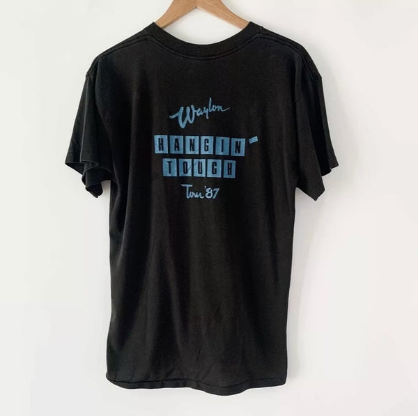 1987 Waylon Jennings Vintage Tour Tee Shirt