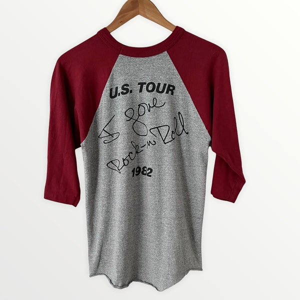 1982 Joan Jett Vintage Tour Band Rock Raglan Tee Shirt