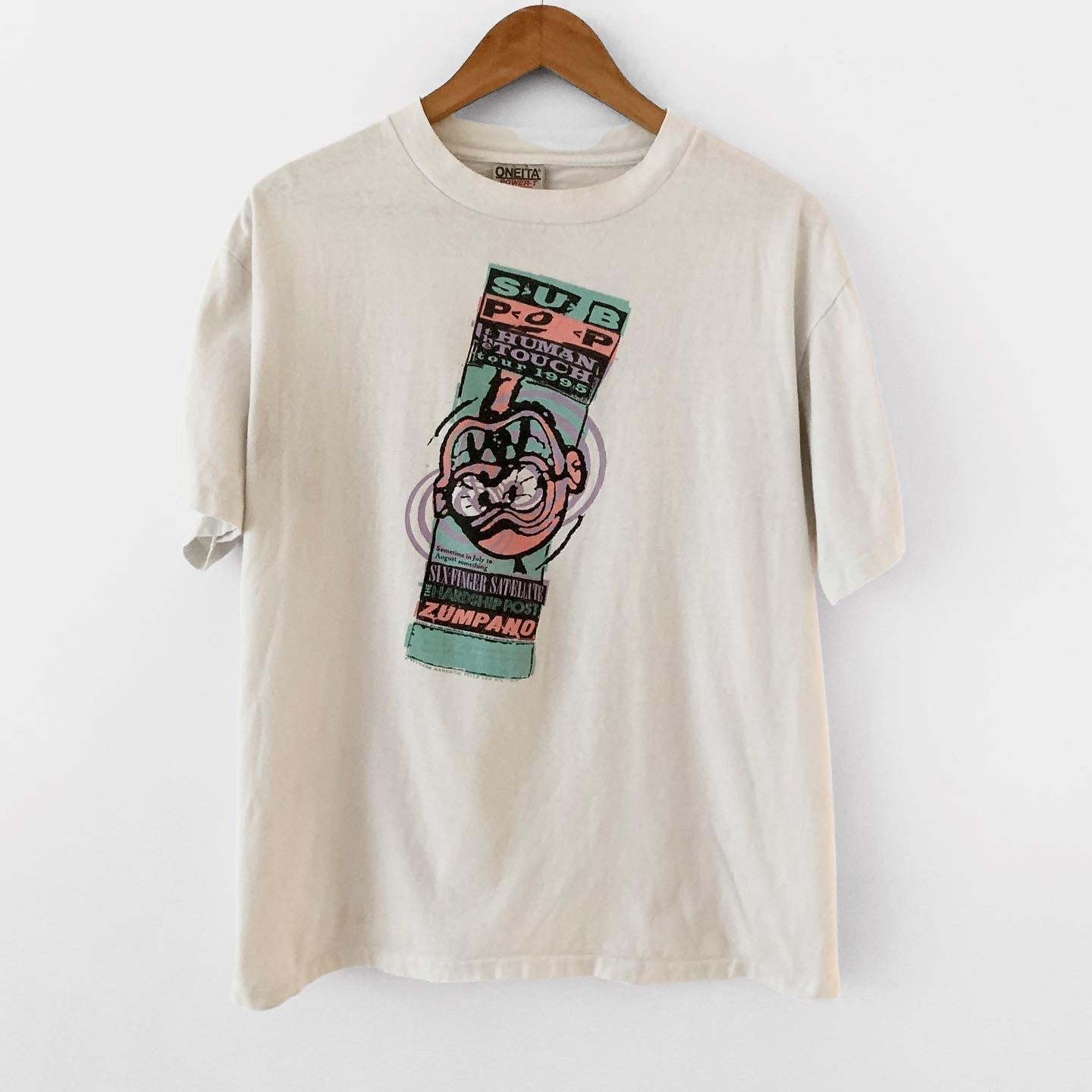 1995 Sub Pop The Human Touch Vintage Tour Tee Shirt