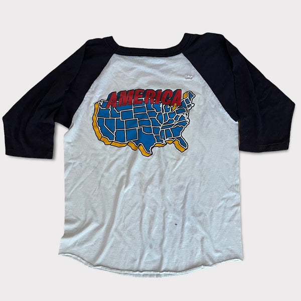 70s/80s Waylon Jennings VIntage Tour Raglan Tee Shirt