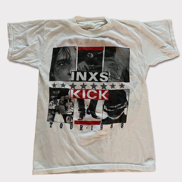 1988 INXS w/ Guns N Roses, Iggy Pop, Ziggy Marley at the Texas Jam in Dallas, Tx Vintage Concert Tee Shirt