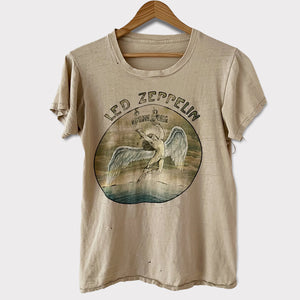 1974 Led Zeppelin "Swan Song" Vintage Band Tour Promo Tee Shirt