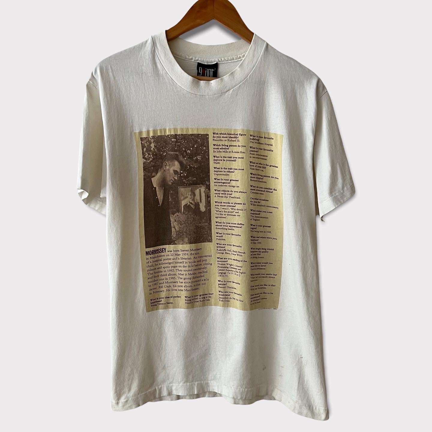 1991 Morrissey Vintage Promo Tee Shirt