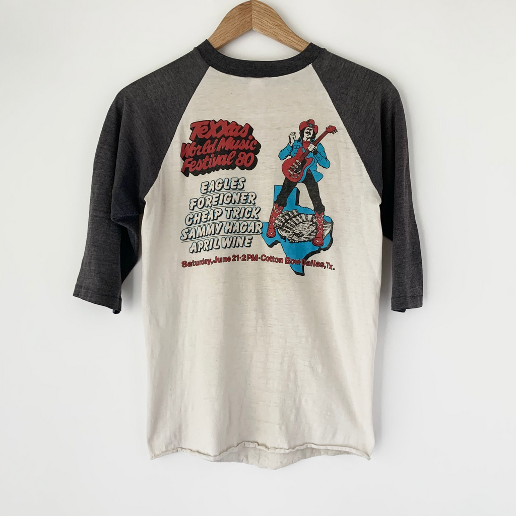 1980 Texas World Music Festival Vintage Concert Tee – Zeros Revival