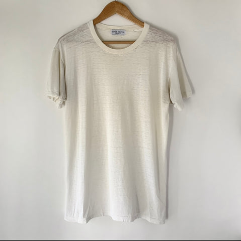 1980s Zeros Revival Vintage Blank Tee Shirt - White