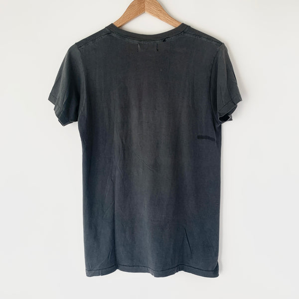 1970s Zeros Revival Vintage Blank Tee Shirt - Black