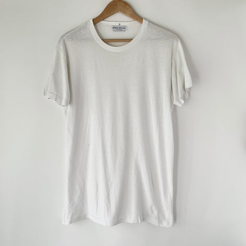 1980s Zeros Revival Vintage Blank Tee Shirt - White