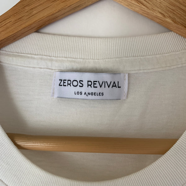 1970s Zeros Revival Vintage Blank Tee - White