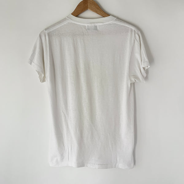 1970s Zeros Revival Vintage Blank Tee - White