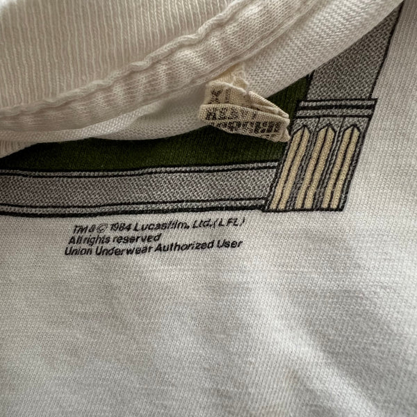 1984 Indiana Jones and The Temple Of Doom Vintage Movie Promo Long Sleeve Tee Shirt
