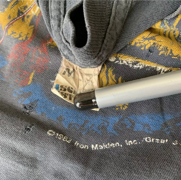 1982 IRON MAIDEN "Number Of The Beast" World Tour Tee Shirt