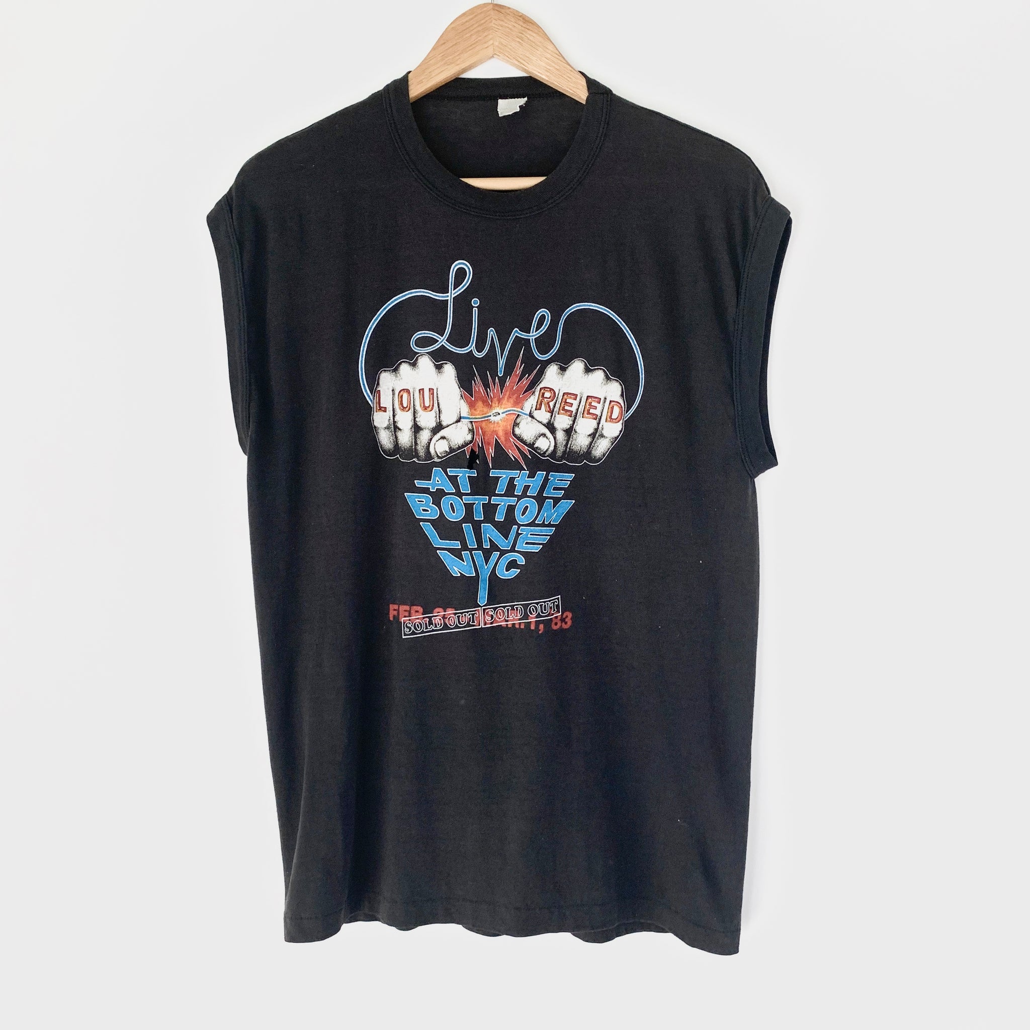 1983 Lou Reed at The Bottom Line in NYC Vintage Concert Tee