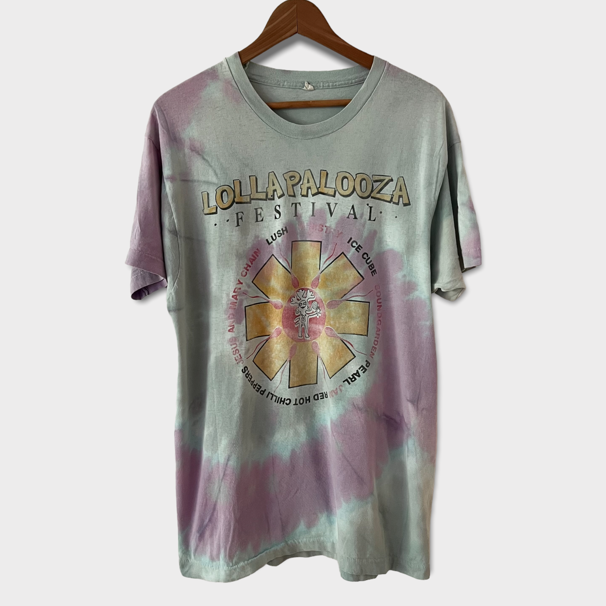 LOLLAPALOOZA 92TシャツRed hot chili peppers 1992 LOLLAPALOOZA T-shirt RED HOT LOLLAPALOOZA