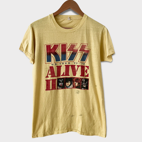 1977 KISS "Alive" Vintage Tour Band Tee Shirt
