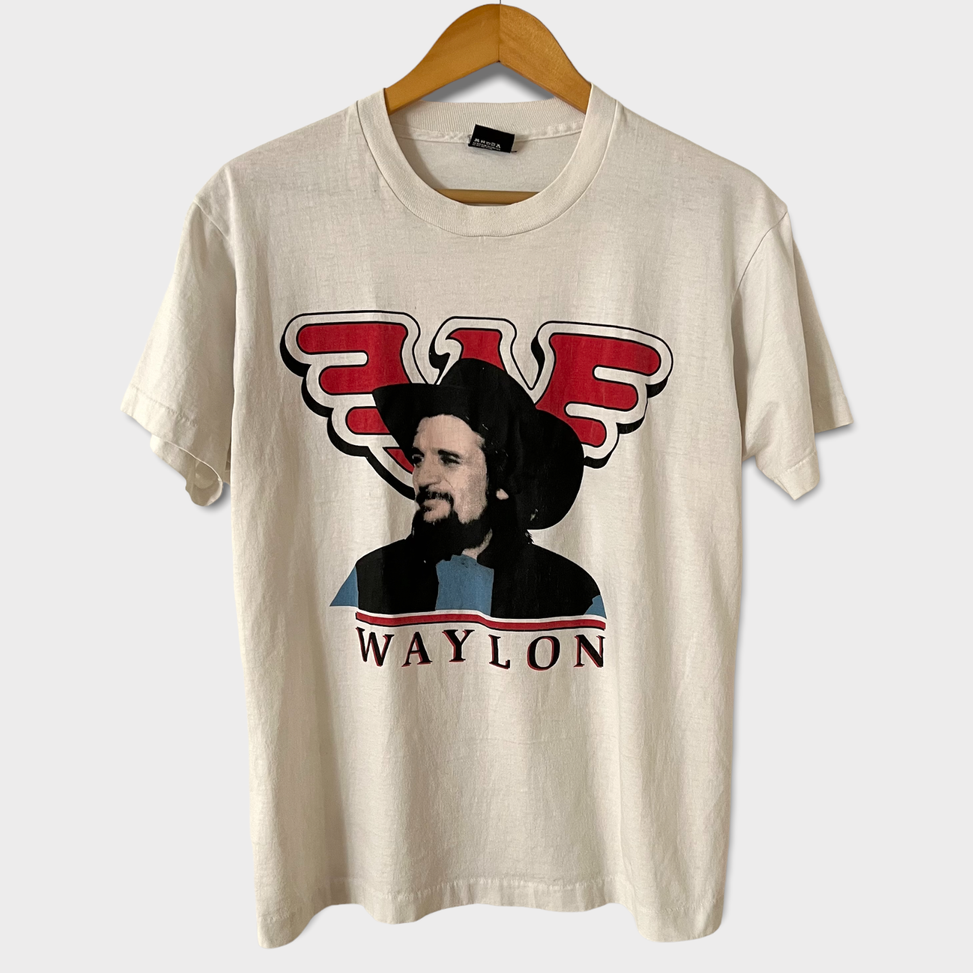 1980s Waylon Jennings Vintage Promo Band Tee Shirt