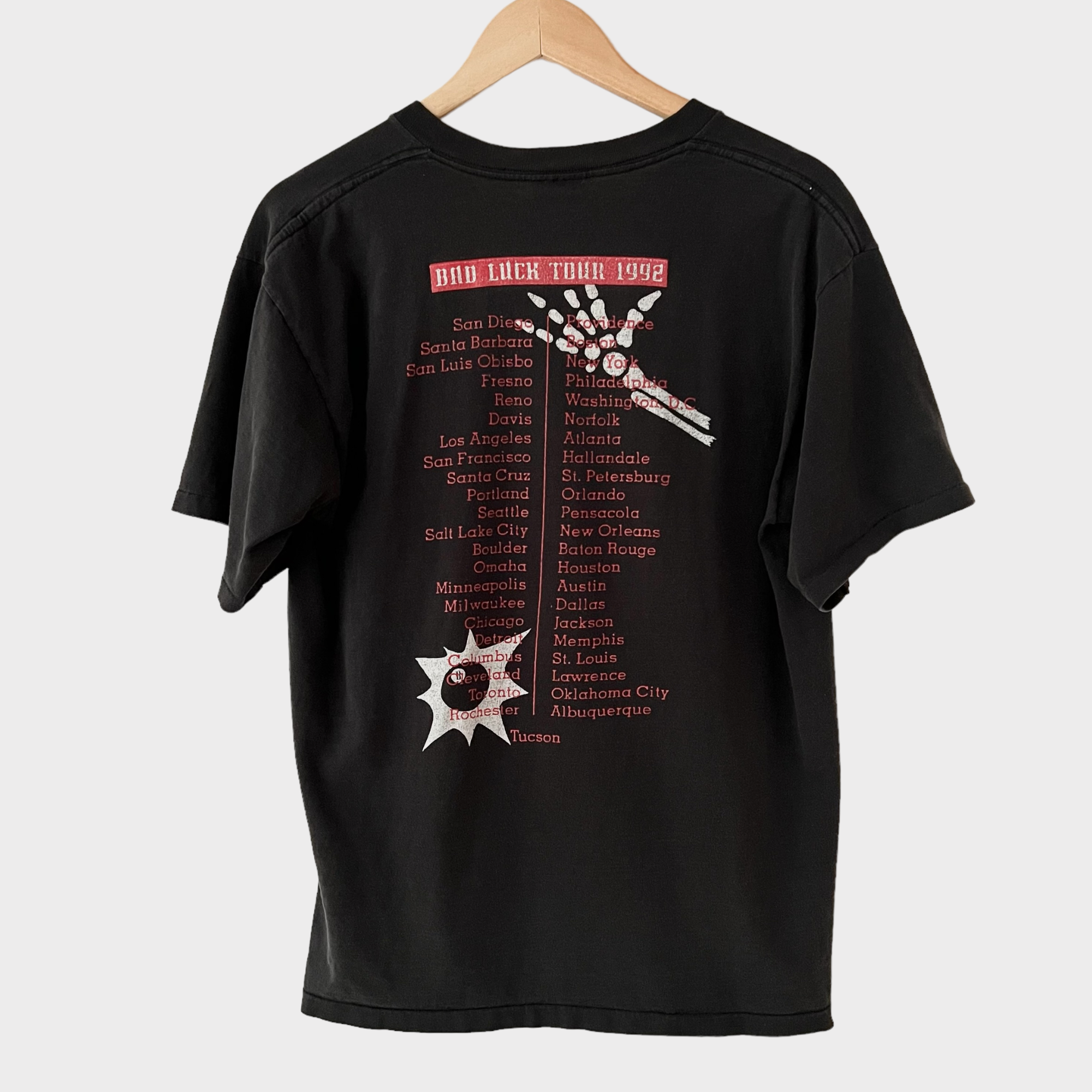 SOCIAL DISTORTIONソーシャルディストーション　1992年ツアーT 1992 Social Distortion US Tour Vintage Tee Shirt – Zeros Revival