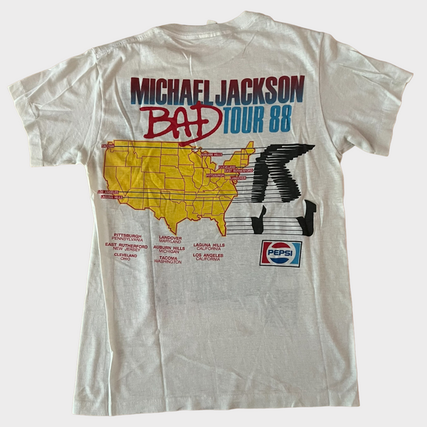 1988 Michael Jackson "Bad" Vintage World Tour Tee Shirt