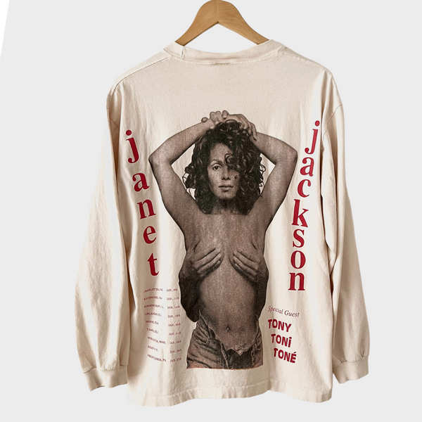 1993 Janet Jackson w/ Tony Toni Tone Vintage Tour Tee Shirt