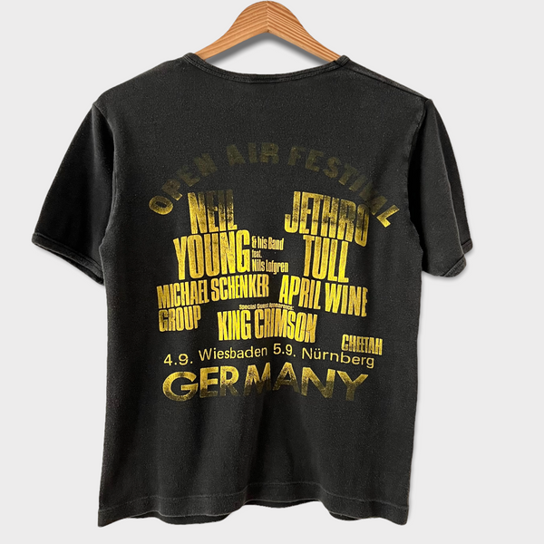 1982 Open Air Festival in Germany w/ Neil Young & Jethro Tull Vintage Concert Tee Shirt