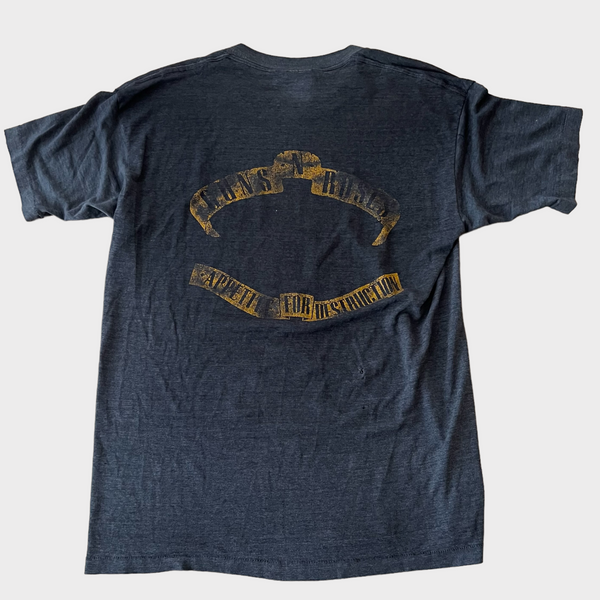 1987 Guns N Roses "Appetite For Destruction" Vintage Promo Tee Shirt