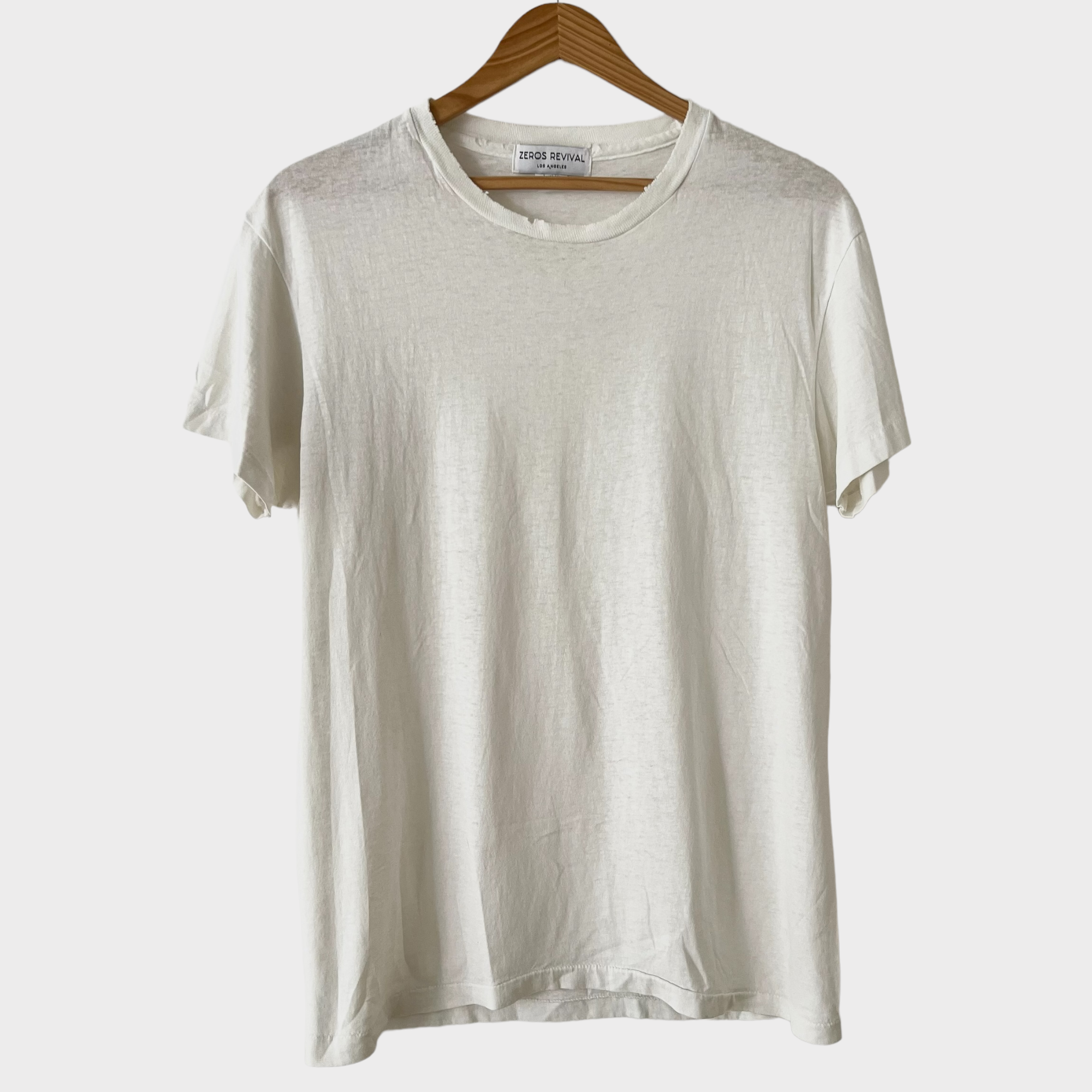1980s Zeros Revival Vintage Blank Tee Shirt - White
