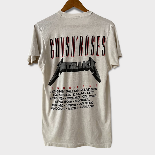 1992 Metallica + Guns N Roses Vintage Tour Tee Shirt