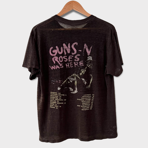 1987 Guns N Roses "Appetite For Destruction" Vintage Tour Tee Shirt