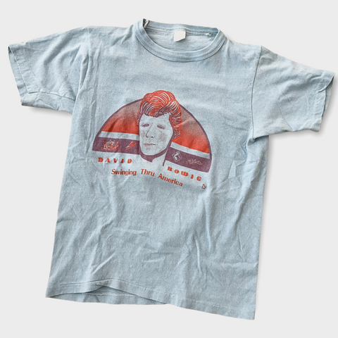 1970s David Bowie "Swinging Through America" Vintage Tour Tee Shirt
