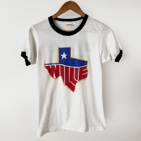 1984 Willie Nelson Vintage Tour Tee Shirt
