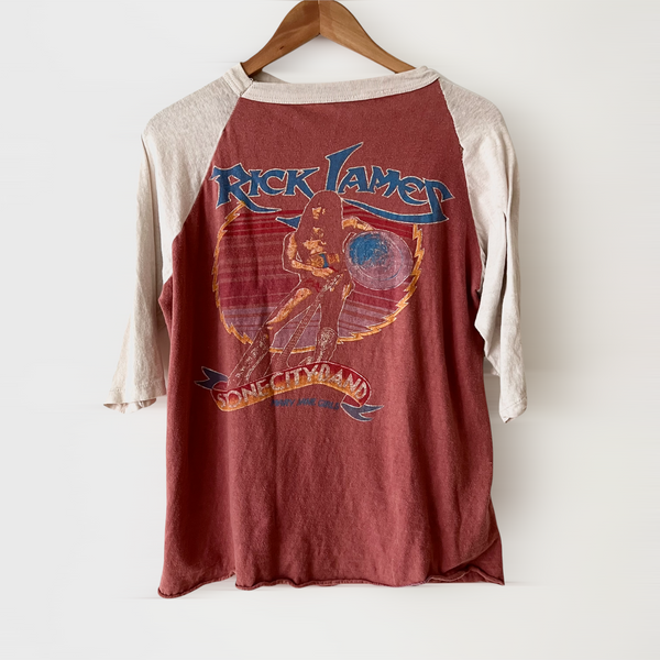 1983 Rick James Vintage Tour Raglan Tee Shirt