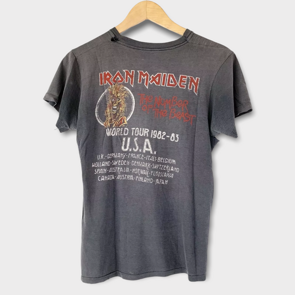 1982 IRON MAIDEN "Number Of The Beast" World Tour Tee Shirt