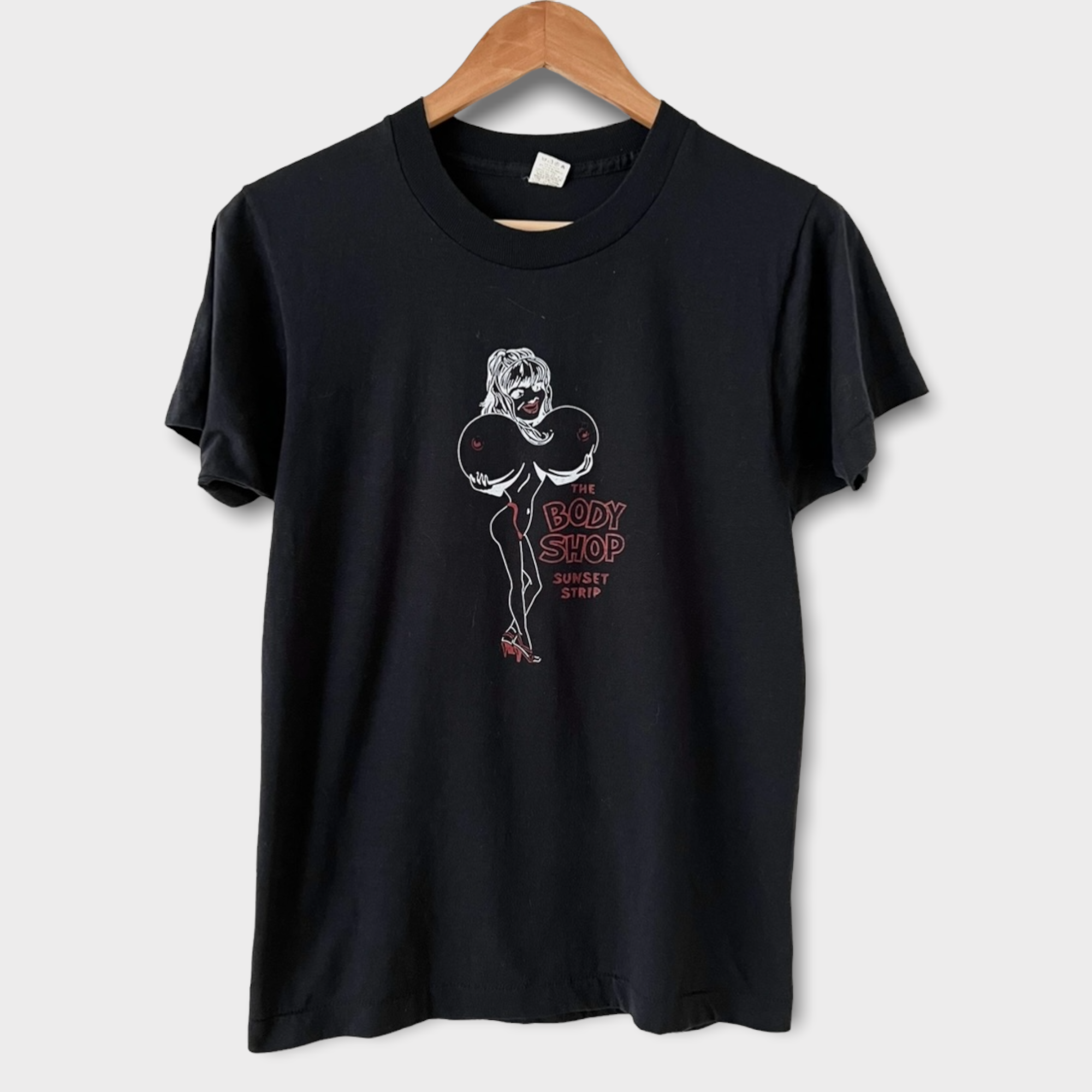 1980s The Body Shop Strip Club on Sunset Strip Vintage Tee Shirt