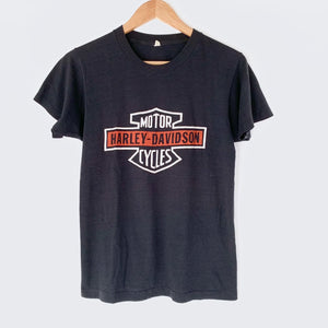 1970s Harley Davidson Motorcycle Lubbock, Texas Vintage Tee Shirt