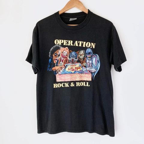 1991 Operation Rock N Roll Motorhead Judas Priest Alice Cooper Metal Church Vintage Tour Tee Shirt