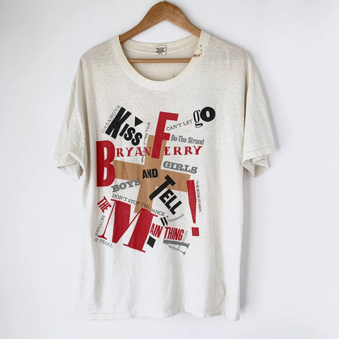 1988 Bryan Ferry "Kiss And Tell" Vintage Tour Tee Shirt