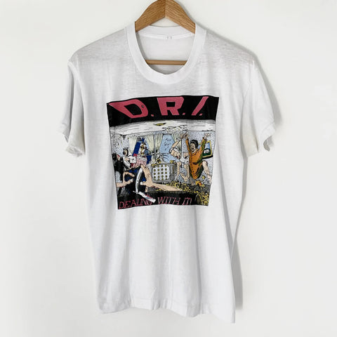 1985 D.R.I. "Dealing With It" Vintage Tee Shirt