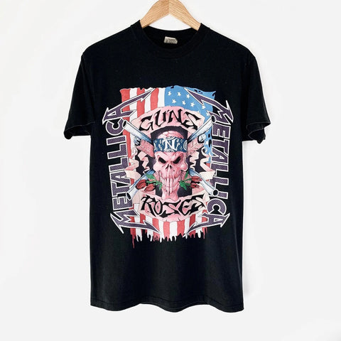 1992 Guns N Roses Metallica Faith No More Vintage Tour Tee Shirt