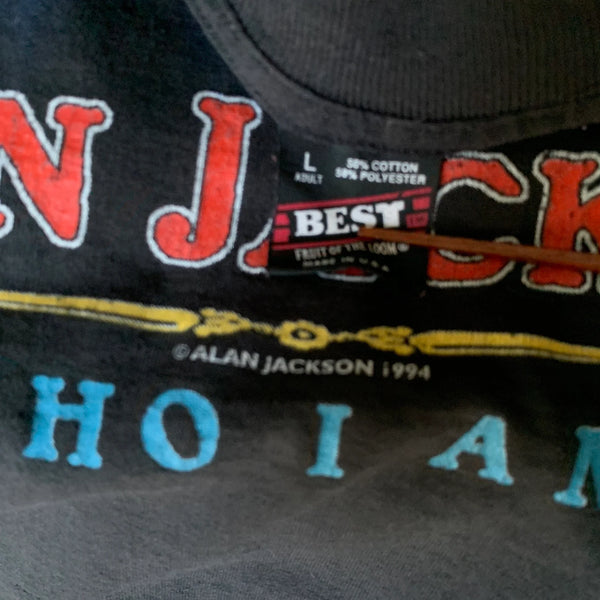 1994 Alan Jackson "Who I Am" Vintage Tour Tee Shirt