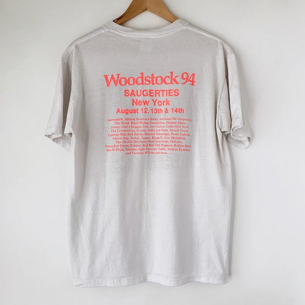 1994 Woodstock Festival Vintage Concert Tee Shirt