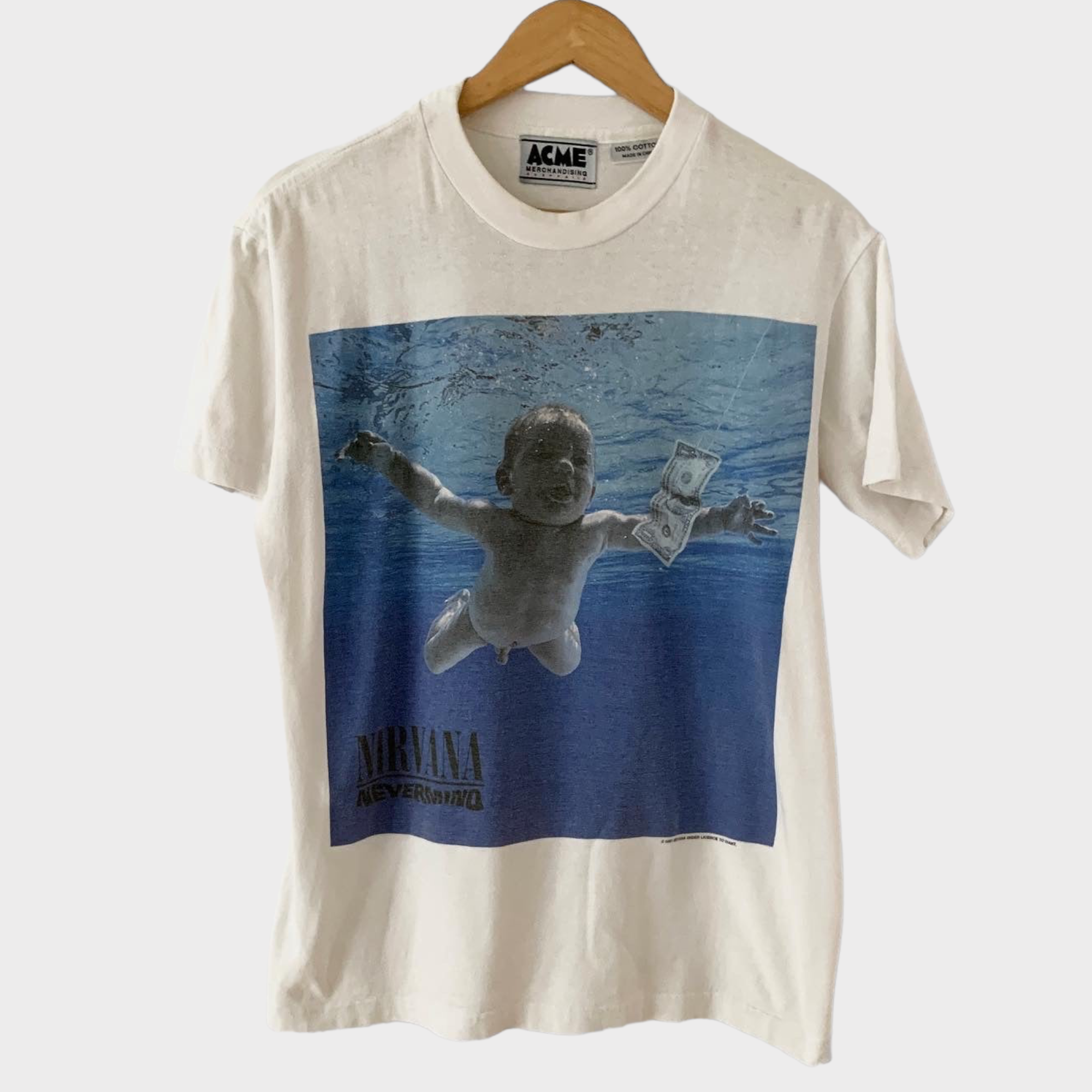 1991 Nirvana "Nevermind" Australia Vintage Promo Tee Shirt