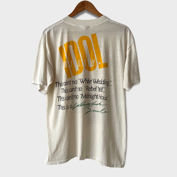 1986 Billy Idol "Whiplash Smile" Vintage Promo Tee Shirt